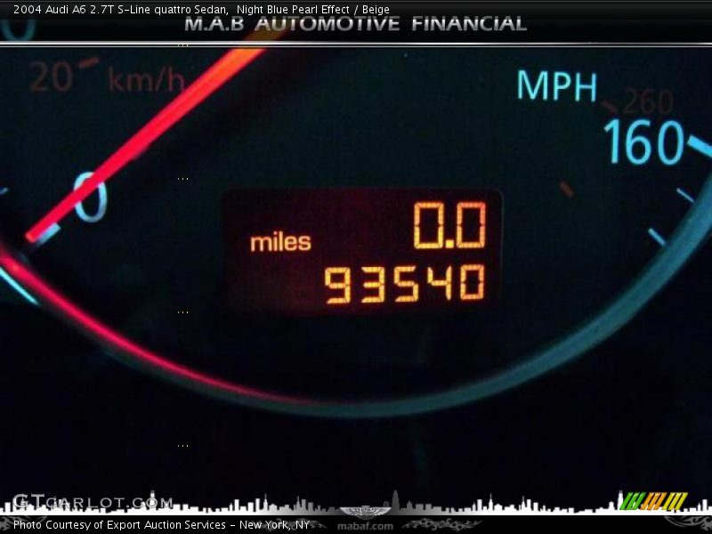 Night Blue Pearl Effect / Beige 2004 Audi A6 2.7T S-Line quattro Sedan