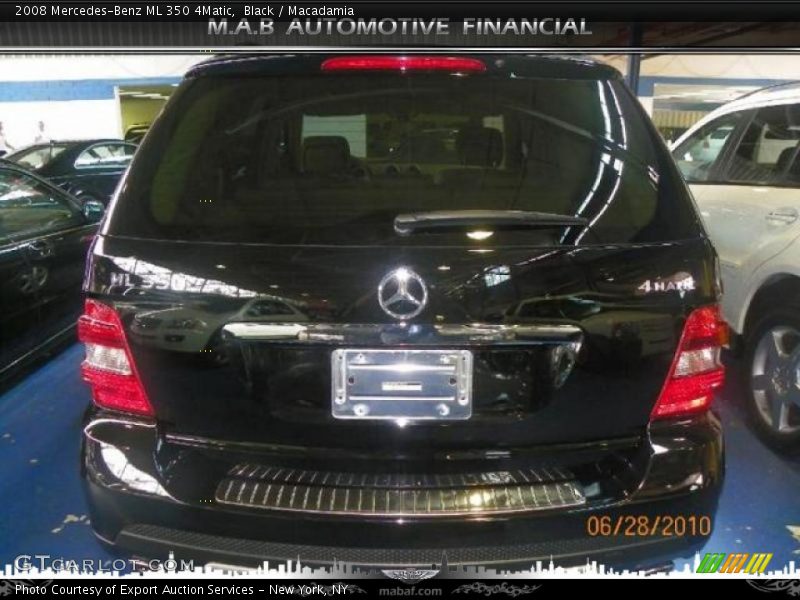 Black / Macadamia 2008 Mercedes-Benz ML 350 4Matic