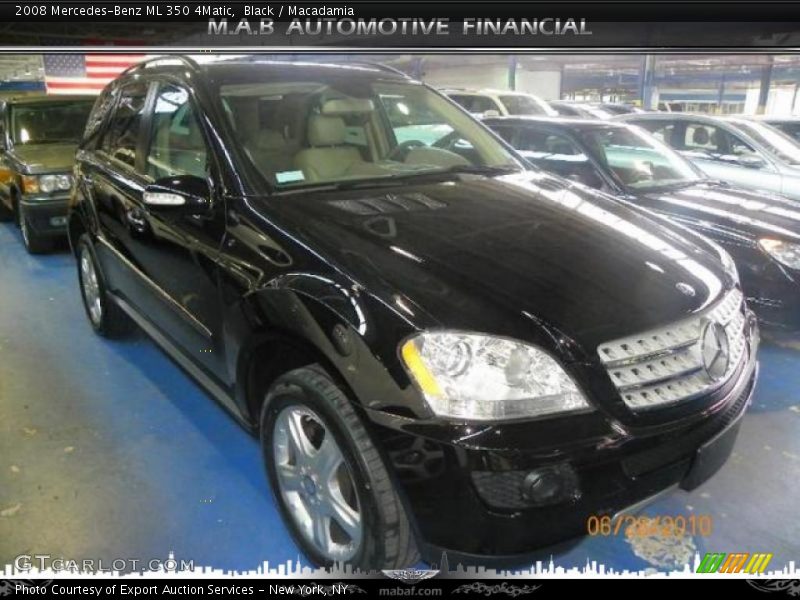 Black / Macadamia 2008 Mercedes-Benz ML 350 4Matic