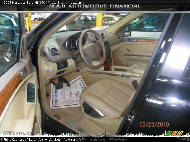 Black / Macadamia 2008 Mercedes-Benz ML 350 4Matic