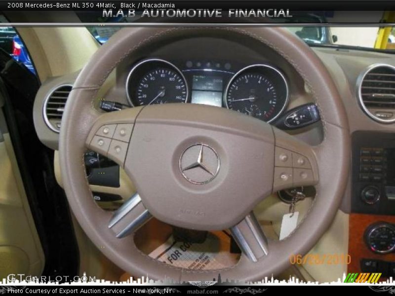 Black / Macadamia 2008 Mercedes-Benz ML 350 4Matic