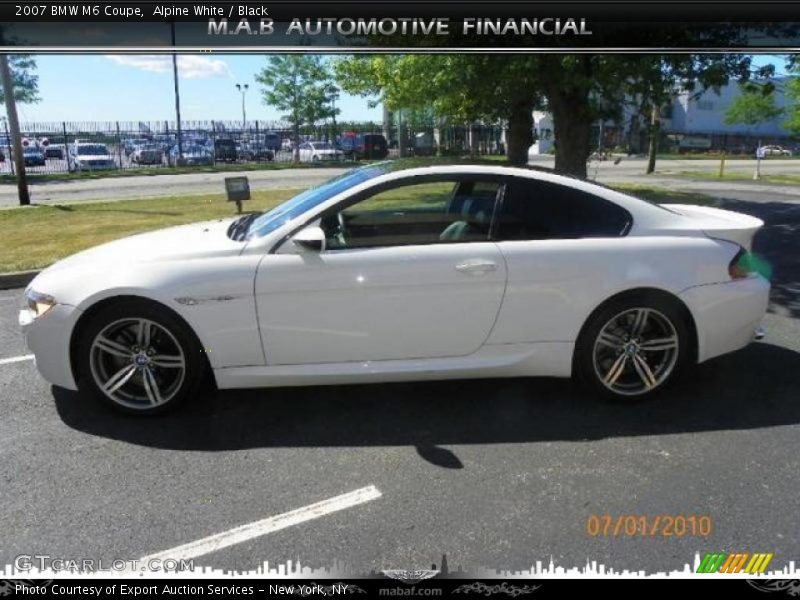 Alpine White / Black 2007 BMW M6 Coupe