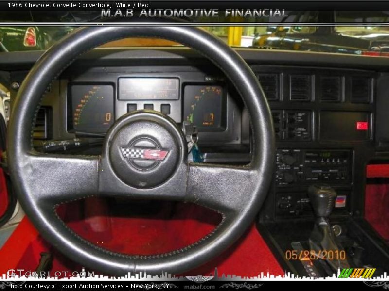 White / Red 1986 Chevrolet Corvette Convertible