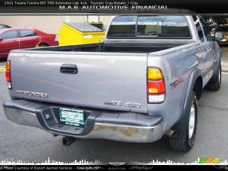Thunder Gray Metallic / Gray 2001 Toyota Tundra SR5 TRD Extended Cab 4x4