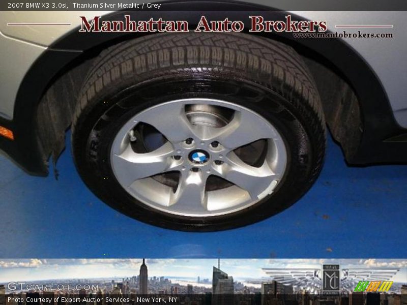 Titanium Silver Metallic / Grey 2007 BMW X3 3.0si