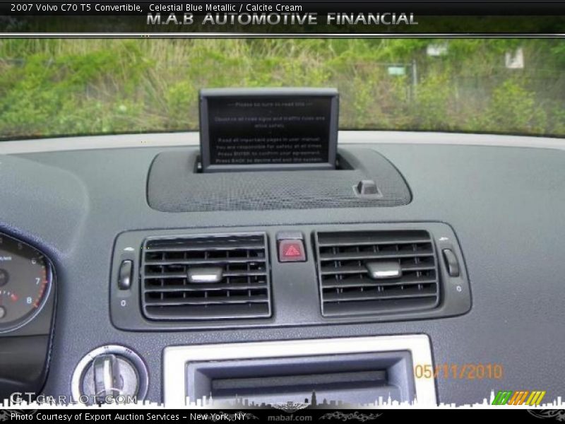 Celestial Blue Metallic / Calcite Cream 2007 Volvo C70 T5 Convertible
