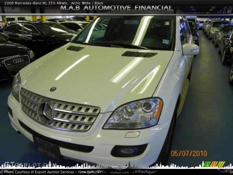 Arctic White / Black 2008 Mercedes-Benz ML 350 4Matic