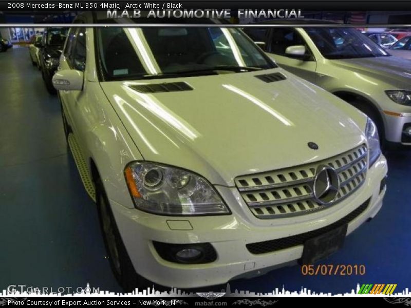 Arctic White / Black 2008 Mercedes-Benz ML 350 4Matic