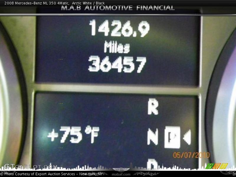 Arctic White / Black 2008 Mercedes-Benz ML 350 4Matic