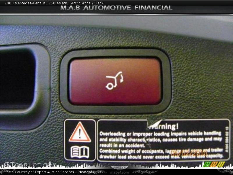 Arctic White / Black 2008 Mercedes-Benz ML 350 4Matic