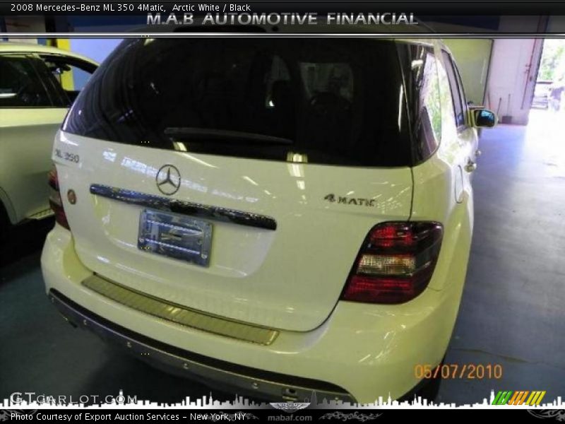 Arctic White / Black 2008 Mercedes-Benz ML 350 4Matic