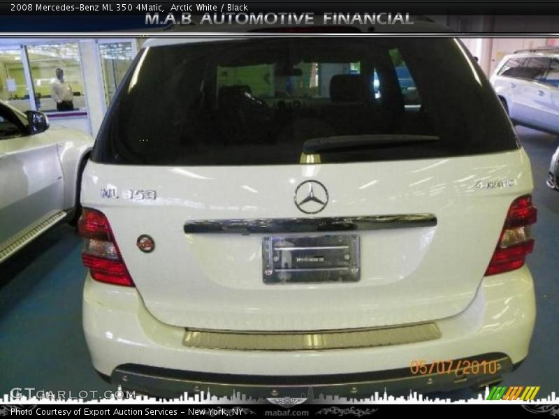 Arctic White / Black 2008 Mercedes-Benz ML 350 4Matic