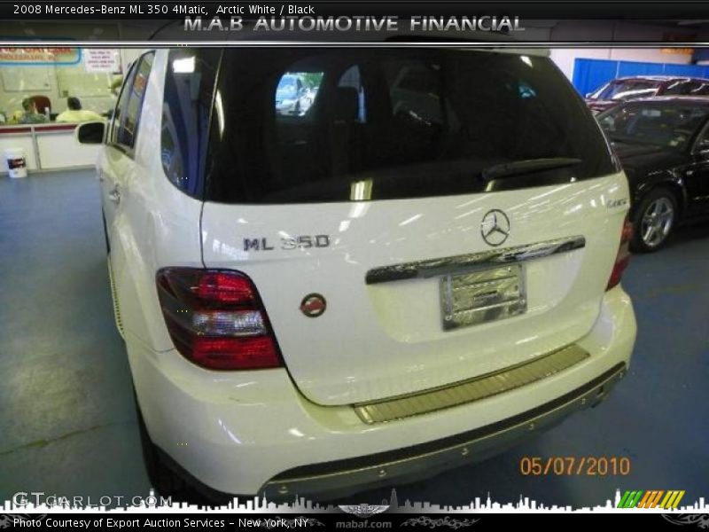 Arctic White / Black 2008 Mercedes-Benz ML 350 4Matic