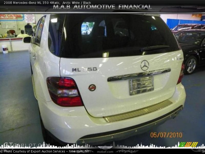 Arctic White / Black 2008 Mercedes-Benz ML 350 4Matic