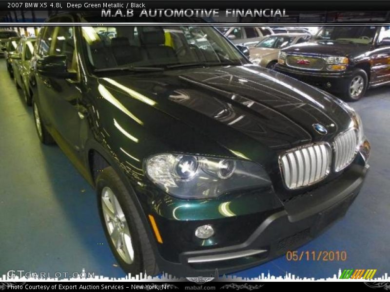 Deep Green Metallic / Black 2007 BMW X5 4.8i