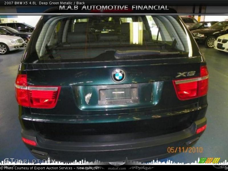 Deep Green Metallic / Black 2007 BMW X5 4.8i