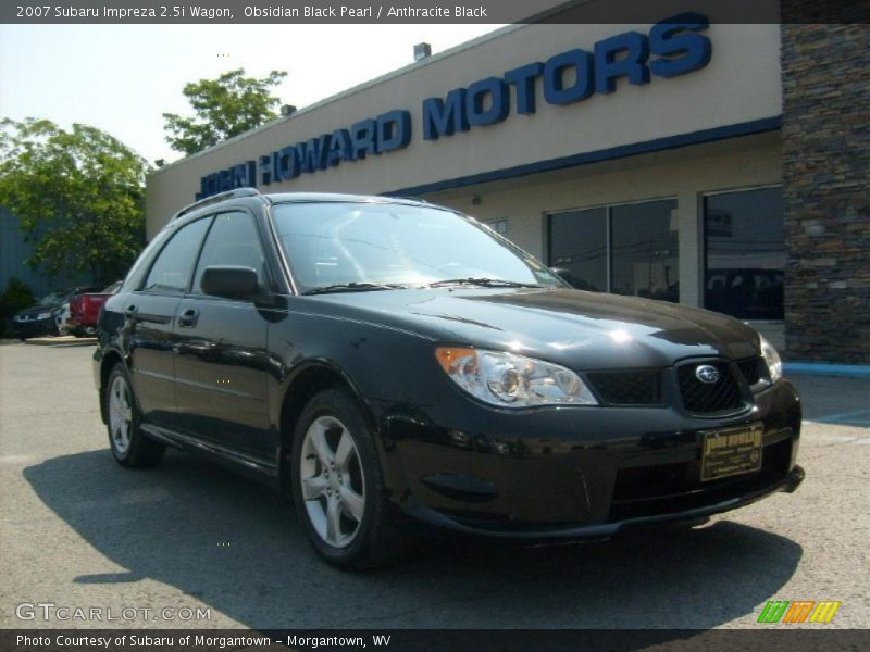 Obsidian Black Pearl / Anthracite Black 2007 Subaru Impreza 2.5i Wagon