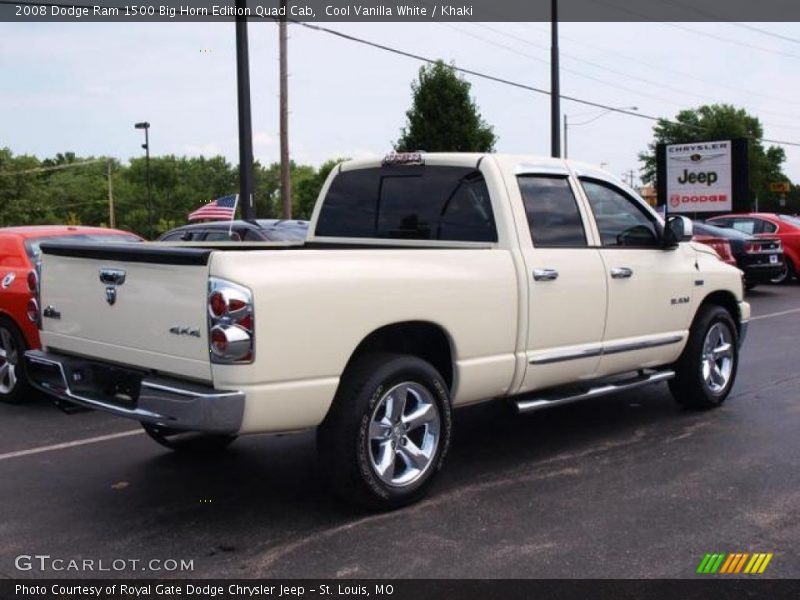 Cool Vanilla White / Khaki 2008 Dodge Ram 1500 Big Horn Edition Quad Cab