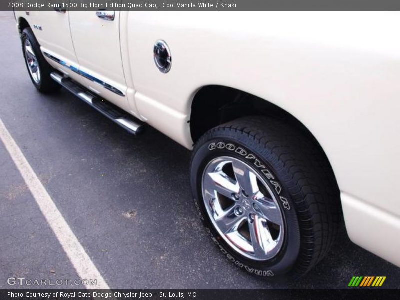 Cool Vanilla White / Khaki 2008 Dodge Ram 1500 Big Horn Edition Quad Cab
