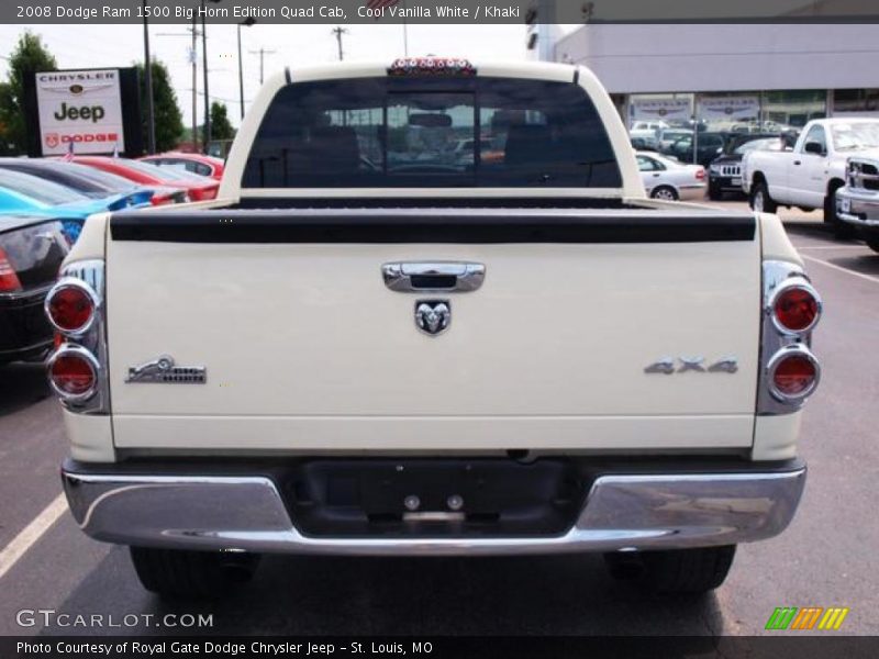 Cool Vanilla White / Khaki 2008 Dodge Ram 1500 Big Horn Edition Quad Cab