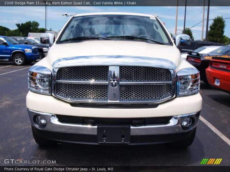 Cool Vanilla White / Khaki 2008 Dodge Ram 1500 Big Horn Edition Quad Cab