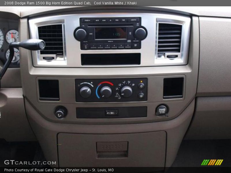 Cool Vanilla White / Khaki 2008 Dodge Ram 1500 Big Horn Edition Quad Cab
