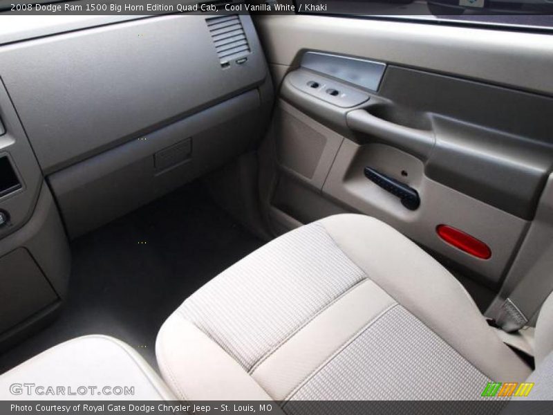 Cool Vanilla White / Khaki 2008 Dodge Ram 1500 Big Horn Edition Quad Cab
