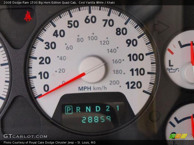Cool Vanilla White / Khaki 2008 Dodge Ram 1500 Big Horn Edition Quad Cab