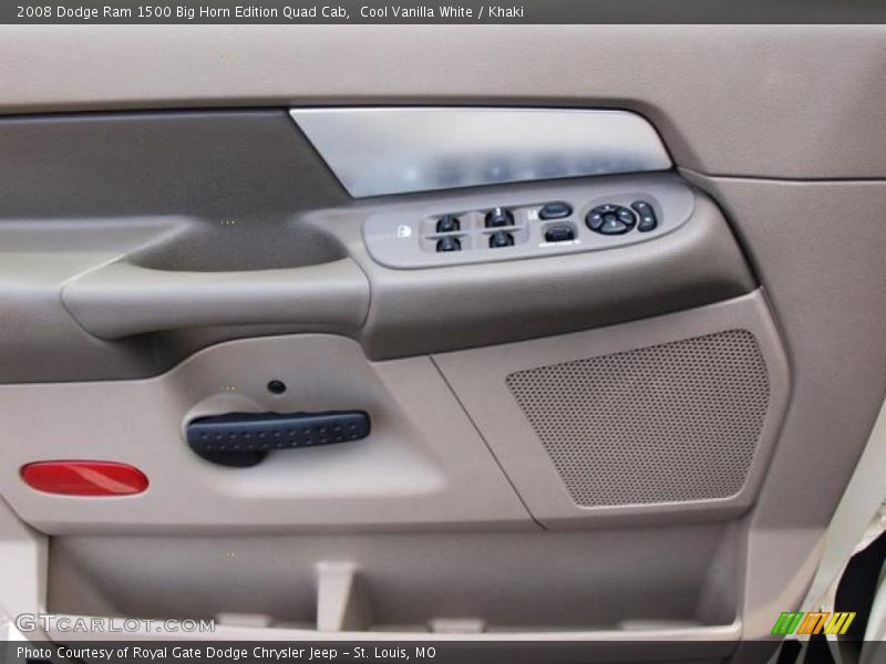 Cool Vanilla White / Khaki 2008 Dodge Ram 1500 Big Horn Edition Quad Cab