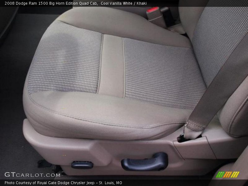 Cool Vanilla White / Khaki 2008 Dodge Ram 1500 Big Horn Edition Quad Cab