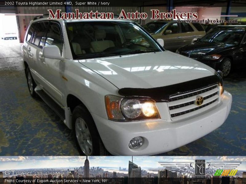 Super White / Ivory 2002 Toyota Highlander Limited 4WD