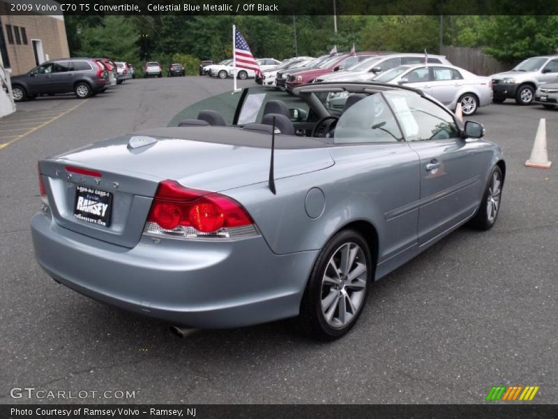 Celestial Blue Metallic / Off Black 2009 Volvo C70 T5 Convertible