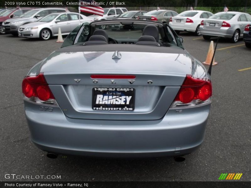 Celestial Blue Metallic / Off Black 2009 Volvo C70 T5 Convertible