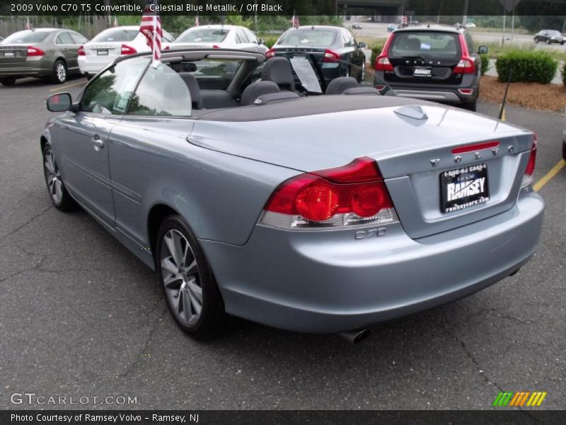 Celestial Blue Metallic / Off Black 2009 Volvo C70 T5 Convertible