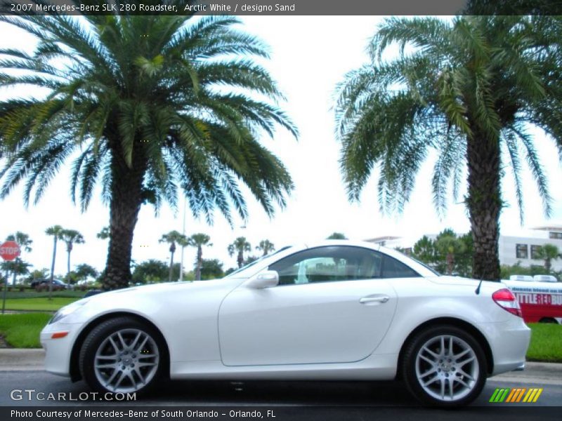 Arctic White / designo Sand 2007 Mercedes-Benz SLK 280 Roadster
