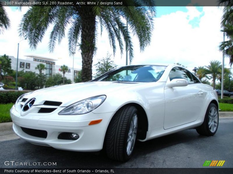 Arctic White / designo Sand 2007 Mercedes-Benz SLK 280 Roadster