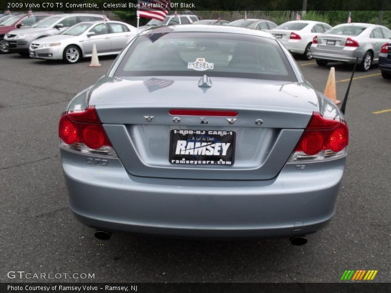 Celestial Blue Metallic / Off Black 2009 Volvo C70 T5 Convertible