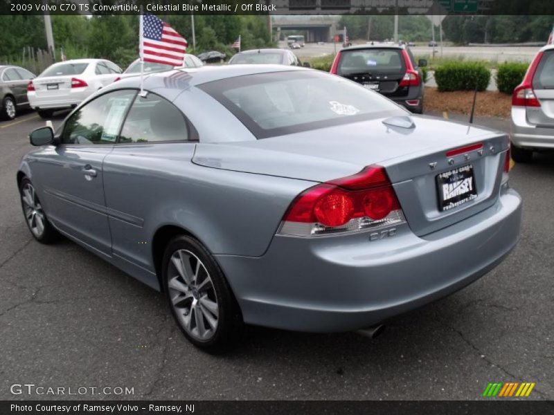 Celestial Blue Metallic / Off Black 2009 Volvo C70 T5 Convertible