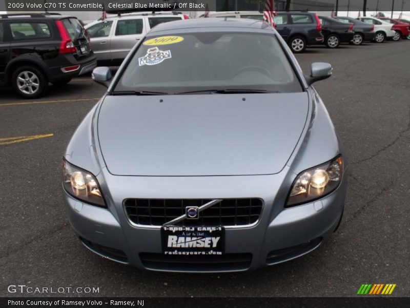 Celestial Blue Metallic / Off Black 2009 Volvo C70 T5 Convertible