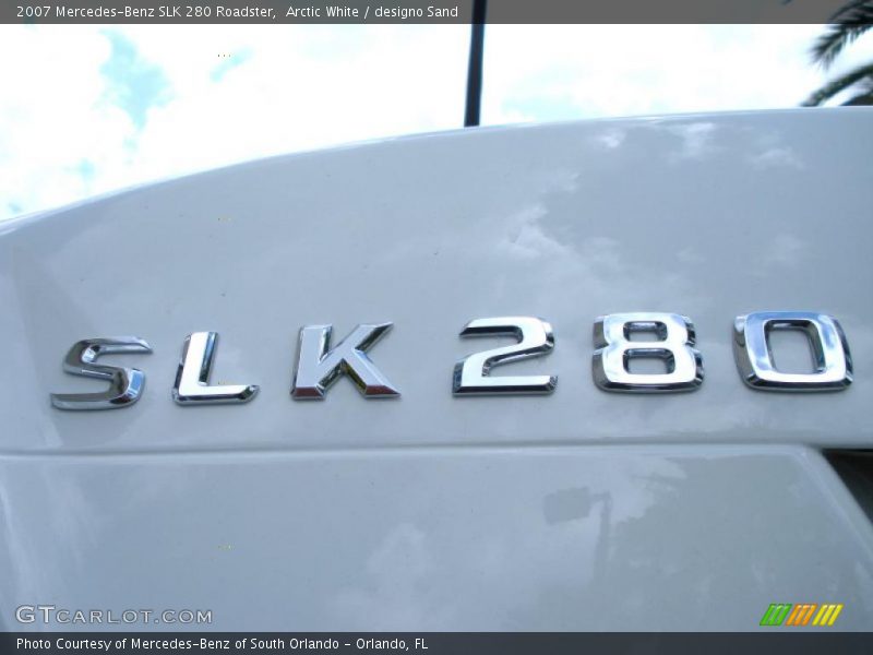 Arctic White / designo Sand 2007 Mercedes-Benz SLK 280 Roadster