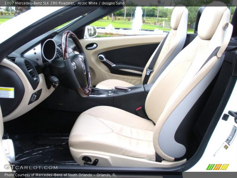 Arctic White / designo Sand 2007 Mercedes-Benz SLK 280 Roadster