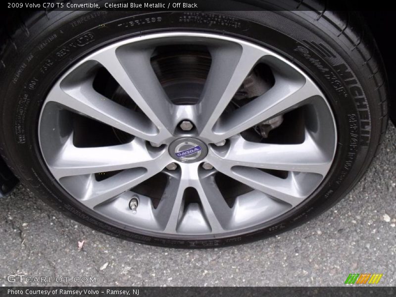 Celestial Blue Metallic / Off Black 2009 Volvo C70 T5 Convertible