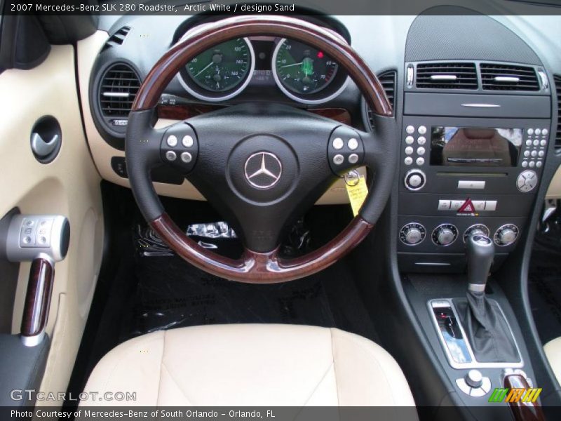 Arctic White / designo Sand 2007 Mercedes-Benz SLK 280 Roadster