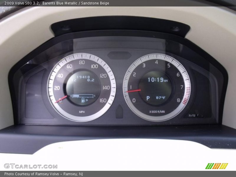 Barents Blue Metallic / Sandstone Beige 2009 Volvo S80 3.2