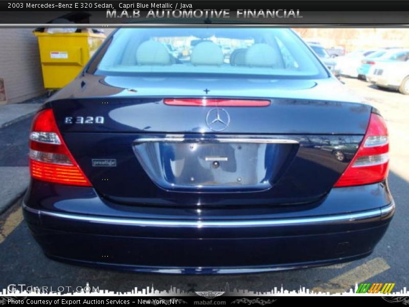 Capri Blue Metallic / Java 2003 Mercedes-Benz E 320 Sedan