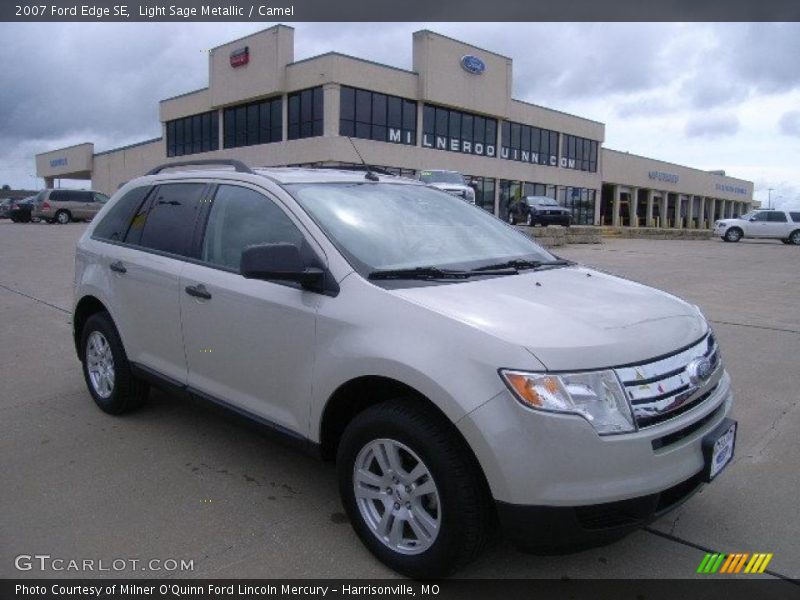 Light Sage Metallic / Camel 2007 Ford Edge SE