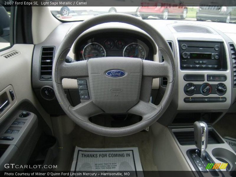 Light Sage Metallic / Camel 2007 Ford Edge SE