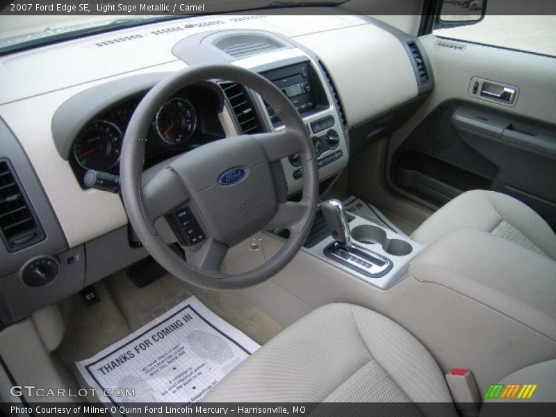 Light Sage Metallic / Camel 2007 Ford Edge SE