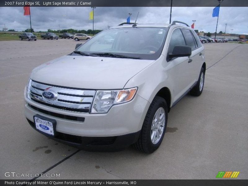 Light Sage Metallic / Camel 2007 Ford Edge SE