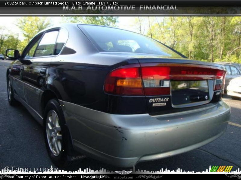 Black Granite Pearl / Black 2002 Subaru Outback Limited Sedan